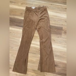 Suede Studio M flair pants